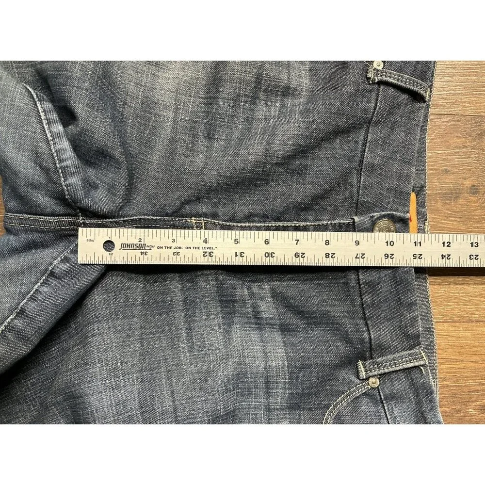 Seven 7 Jeans Womens Blue Luxe Flare Light Wash Button Fly Denim 42x27 tagged 22